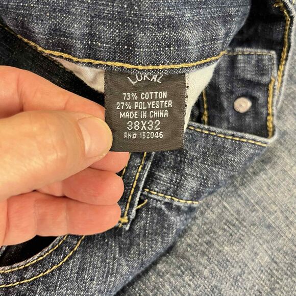 Lokal Jeans Company Men’s 38x32 Tag 37x30 measured Blue Denim Jeans Straight - Picture 5 of 8